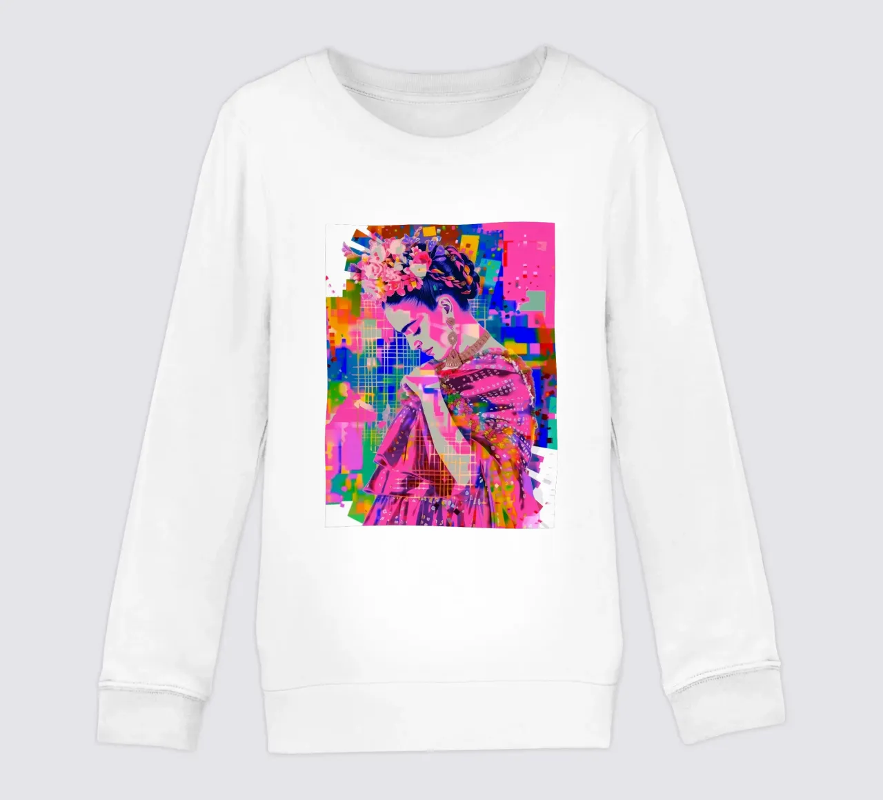Frida Kahlo pop felpa bambino da Carinaprint