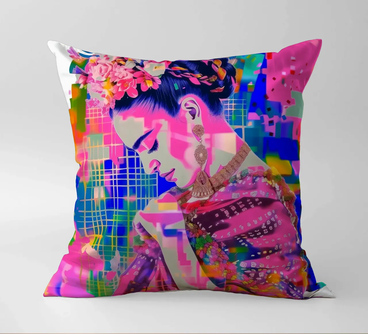 Frida Kahlo pop cuscino da Carinaprint