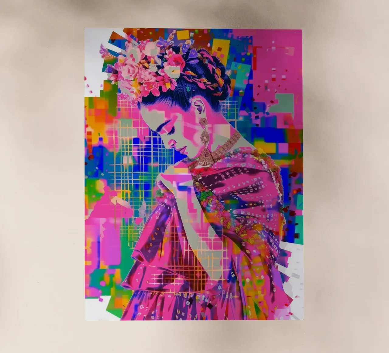 Frida Kahlo pop pellicola backlit da Carinaprint