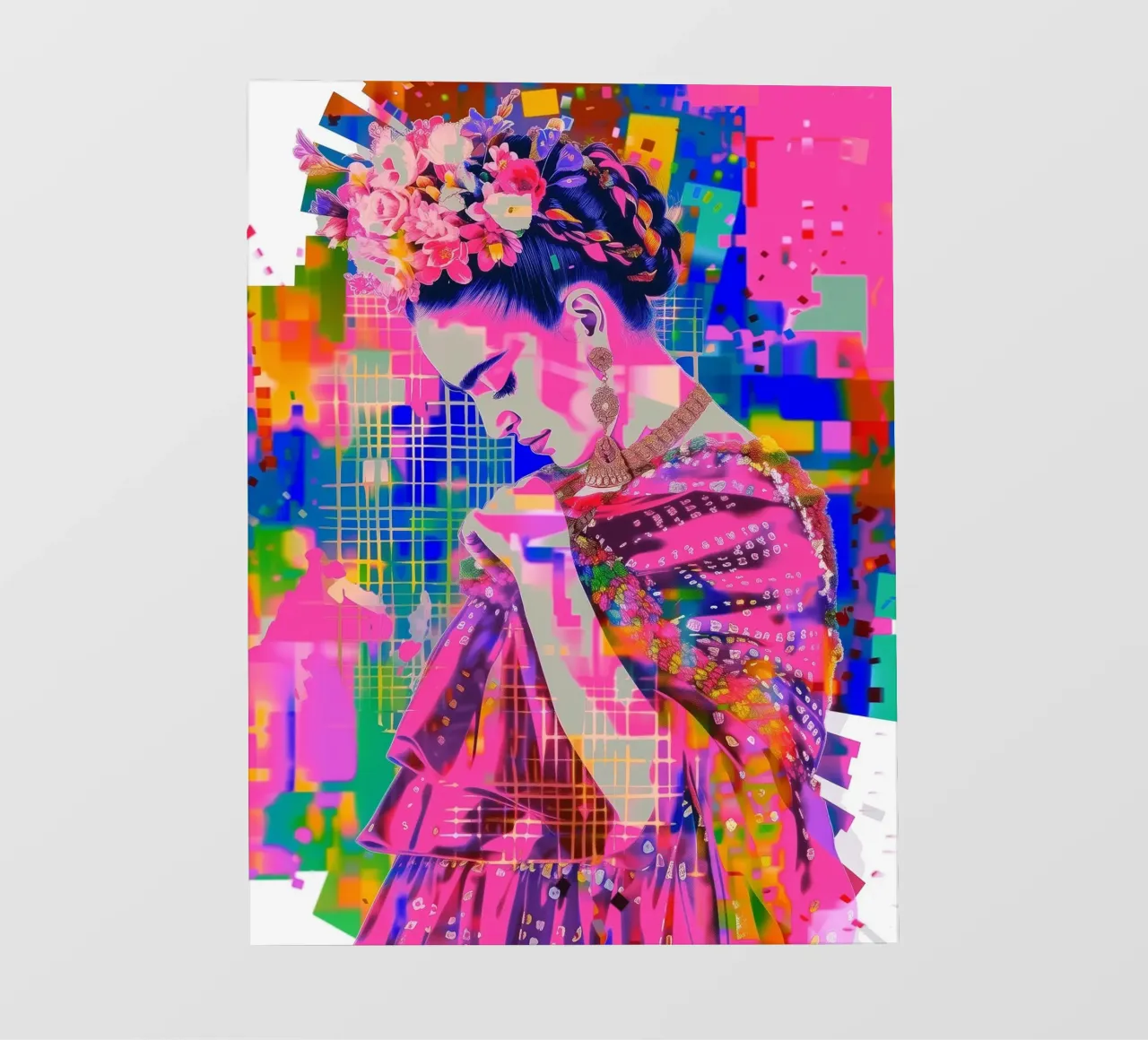 Frida Kahlo pop pellicola backlit da Carinaprint