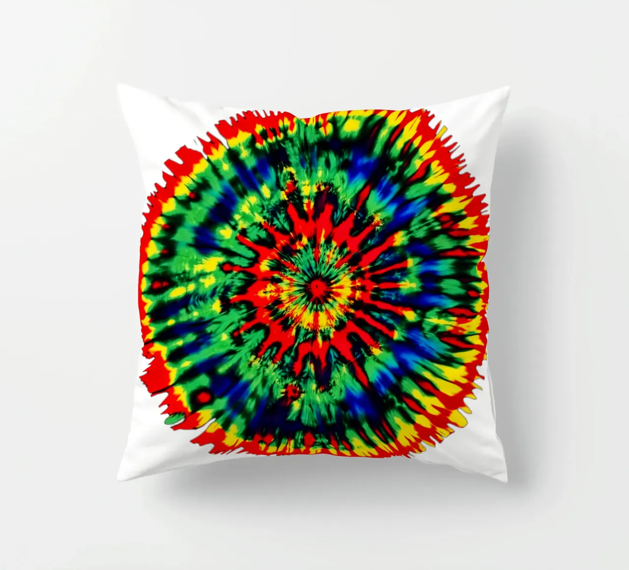 Psychedelic Batik Tie-Dye 60th Design cuscino da Autofocus