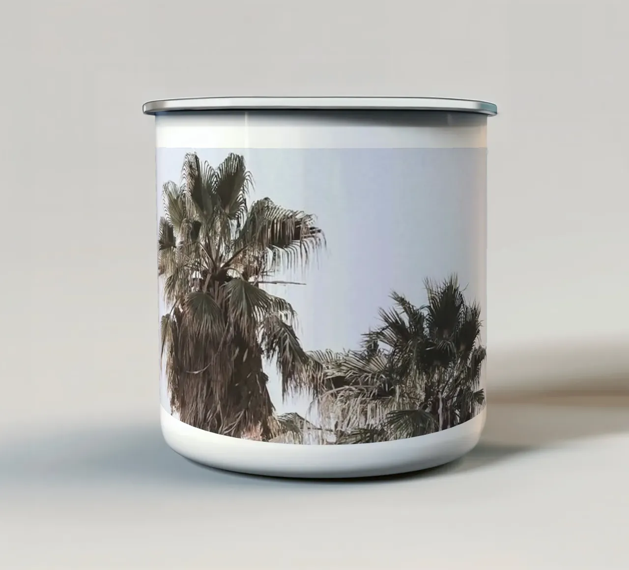 Palme minimaliste - design estivo tropicale tazza in smalto da Whole©