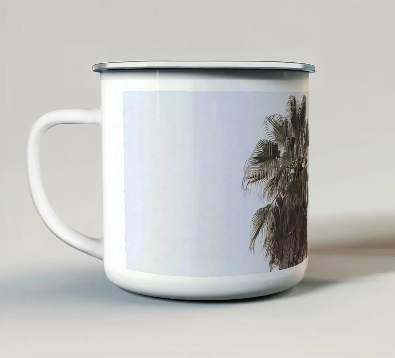 Palme minimaliste - design estivo tropicale tazza in smalto da Whole©