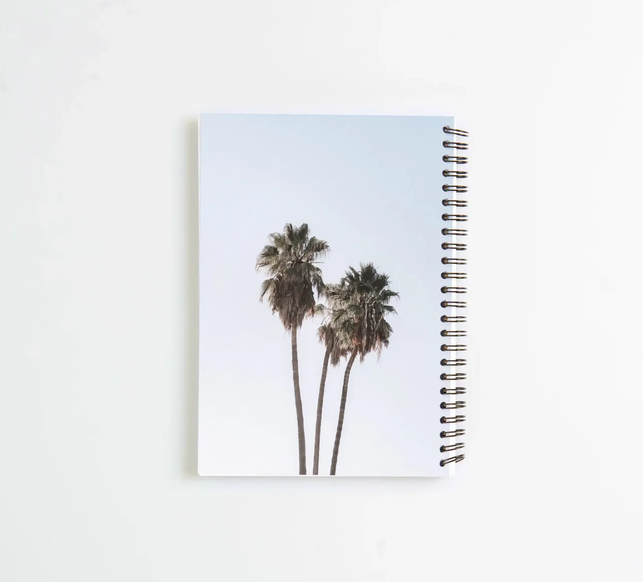 Minimalist palm trees - tropical summer design spiral notebook by Whole©