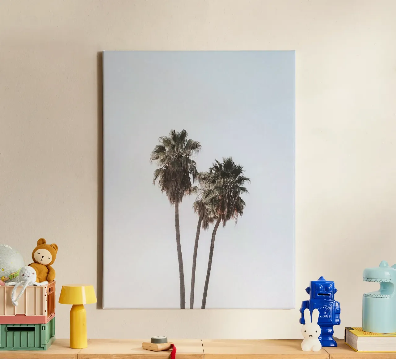 Minimalist palm trees - tropical summer design canvas by Whole©
