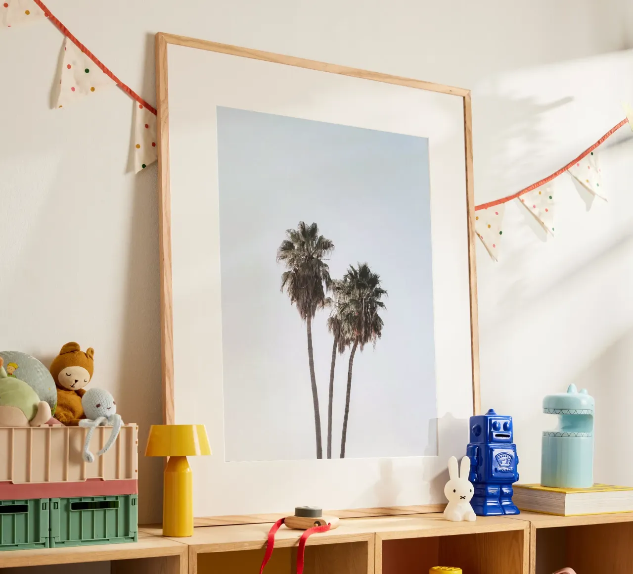 Minimalist palm trees - tropical summer design poster by Whole©