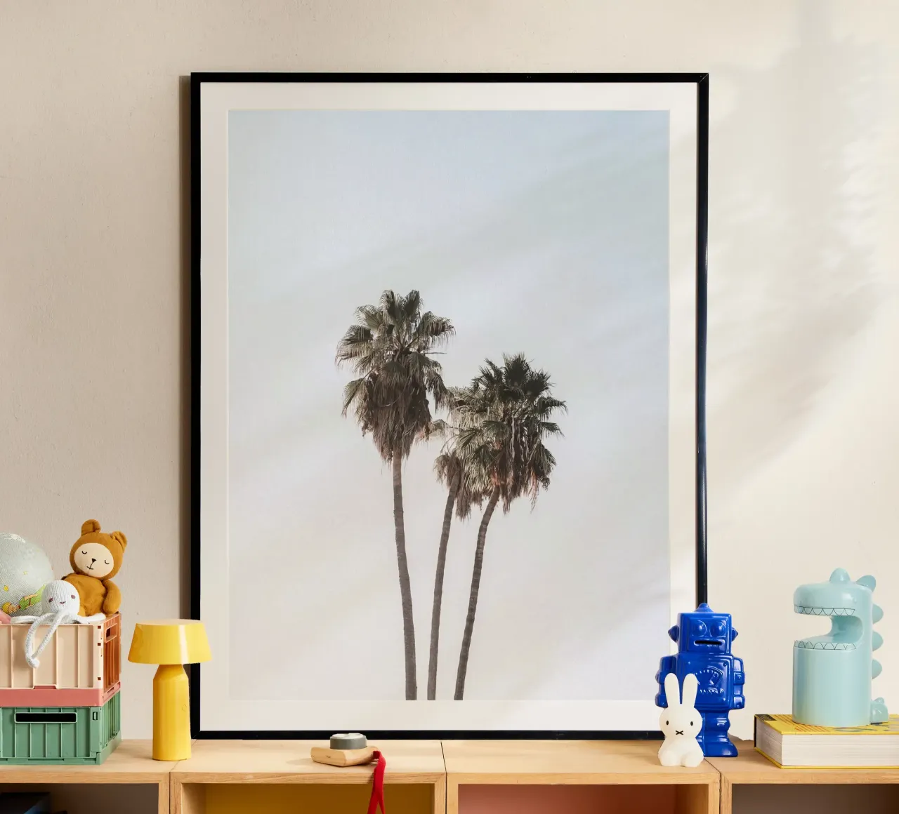 Minimalist palm trees - tropical summer design poster by Whole©