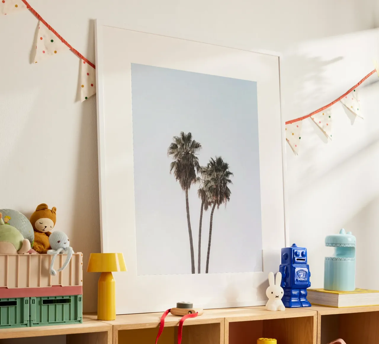 Minimalist palm trees - tropical summer design poster by Whole©