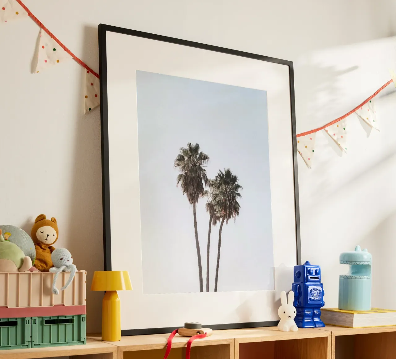 Minimalist palm trees - tropical summer design poster by Whole©