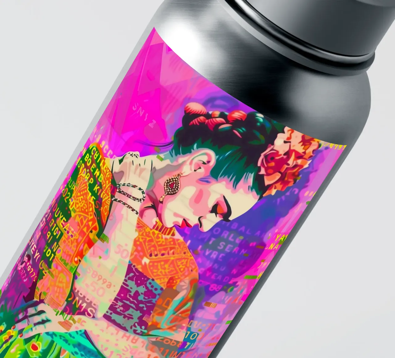 Frida floral popart sticker by Carinaprint