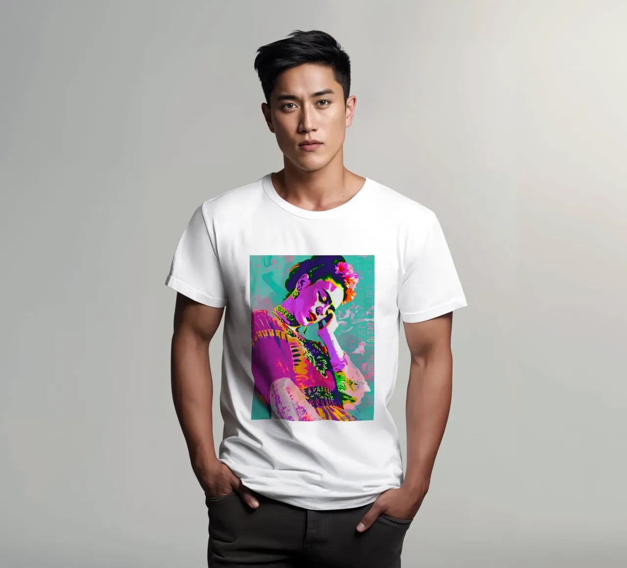 Bunte pop art Frida t-shirt da Carinaprint