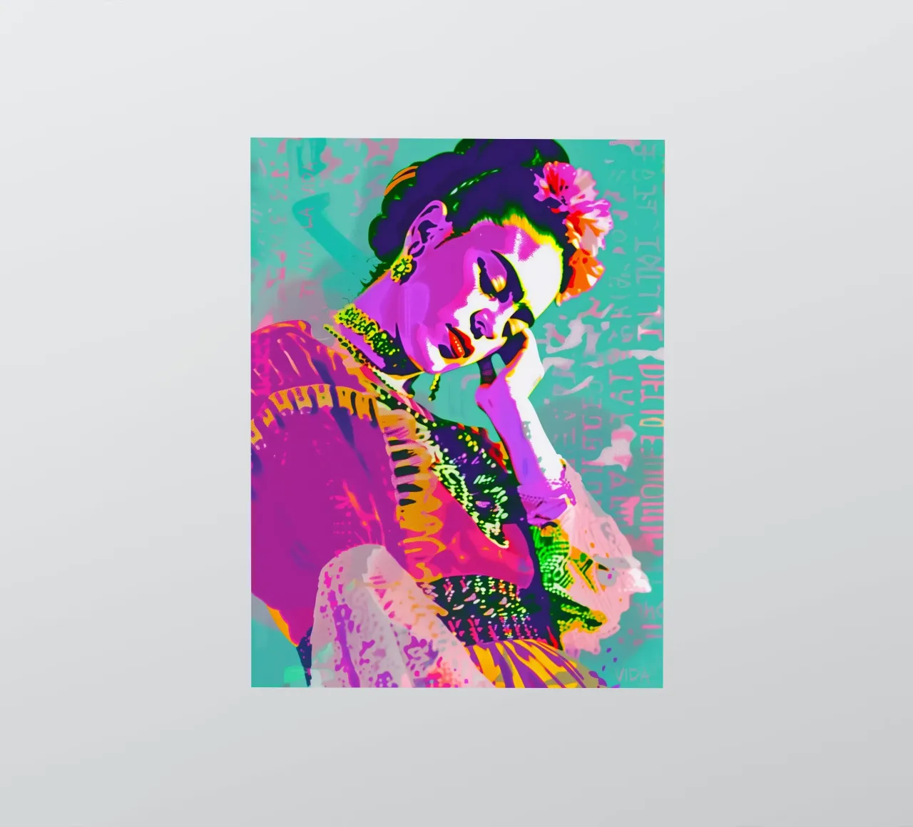 Bunte pop art Frida sticker by Carinaprint