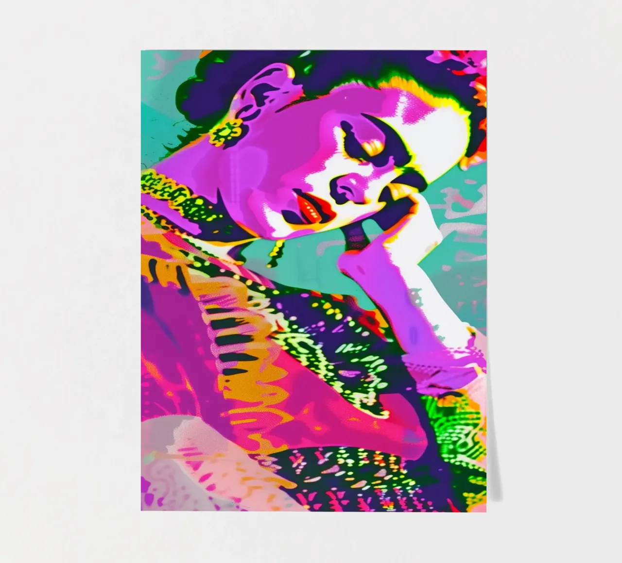 Bunte pop art Frida sticker sheet by Carinaprint