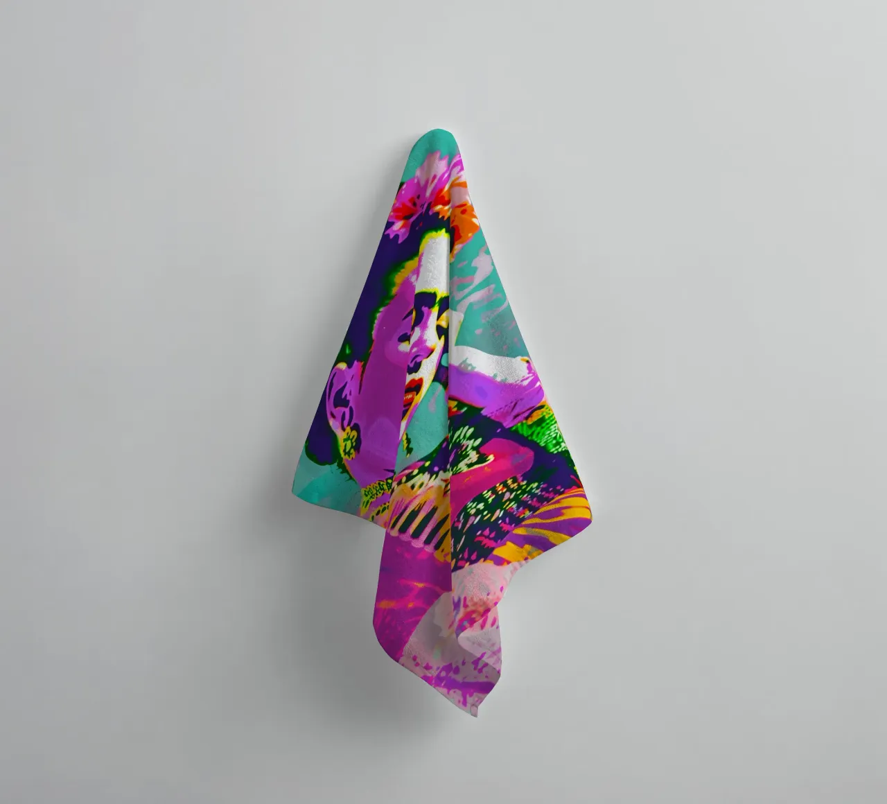 Bunte pop art Frida asciugamano da bagno da Carinaprint