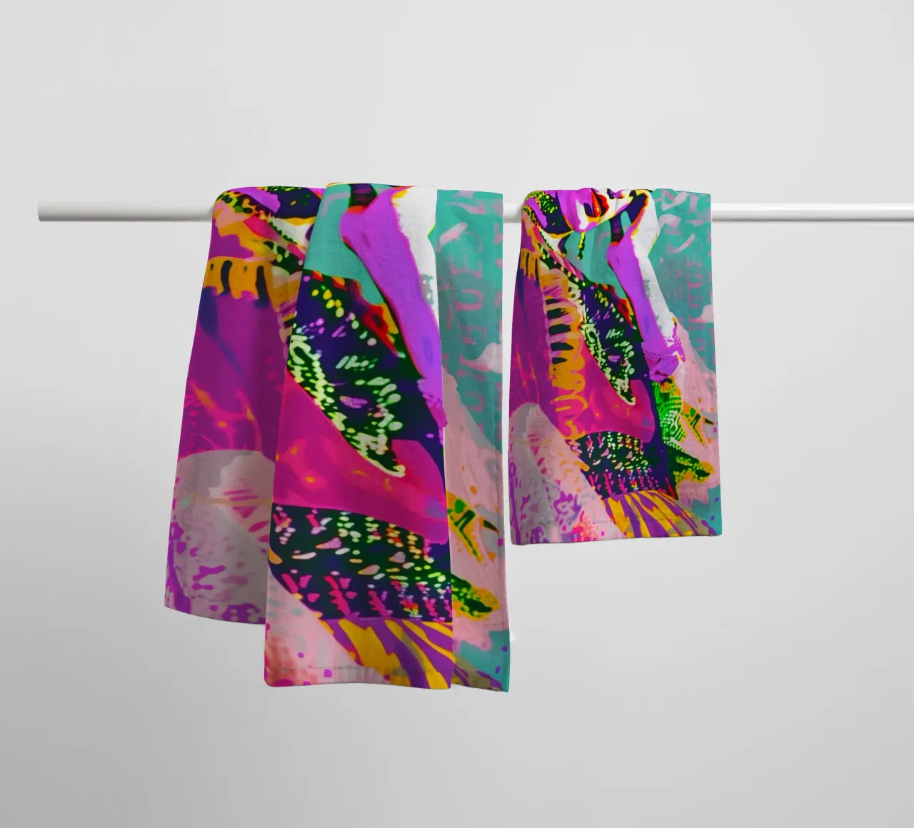 Bunte pop art Frida asciugamano da bagno da Carinaprint