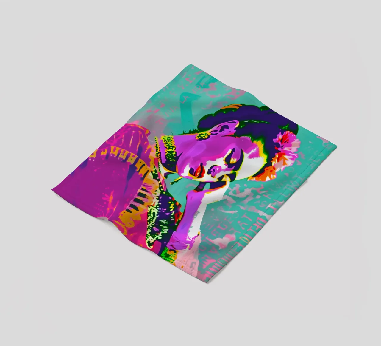 Bunte pop art Frida coperta in pile da Carinaprint