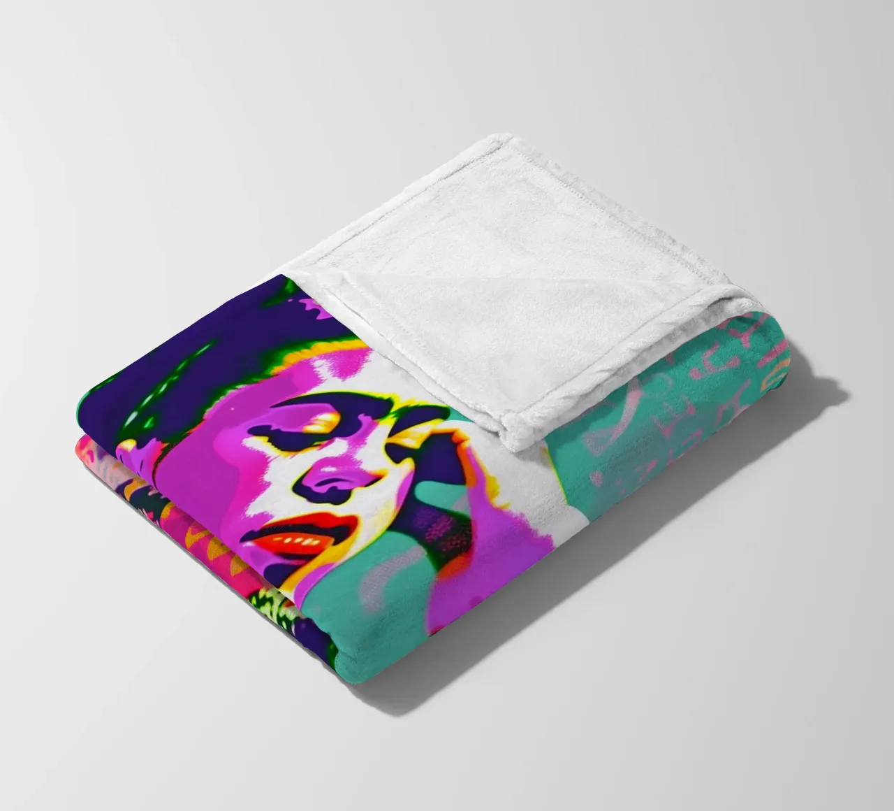 Bunte pop art Frida coperta in pile da Carinaprint