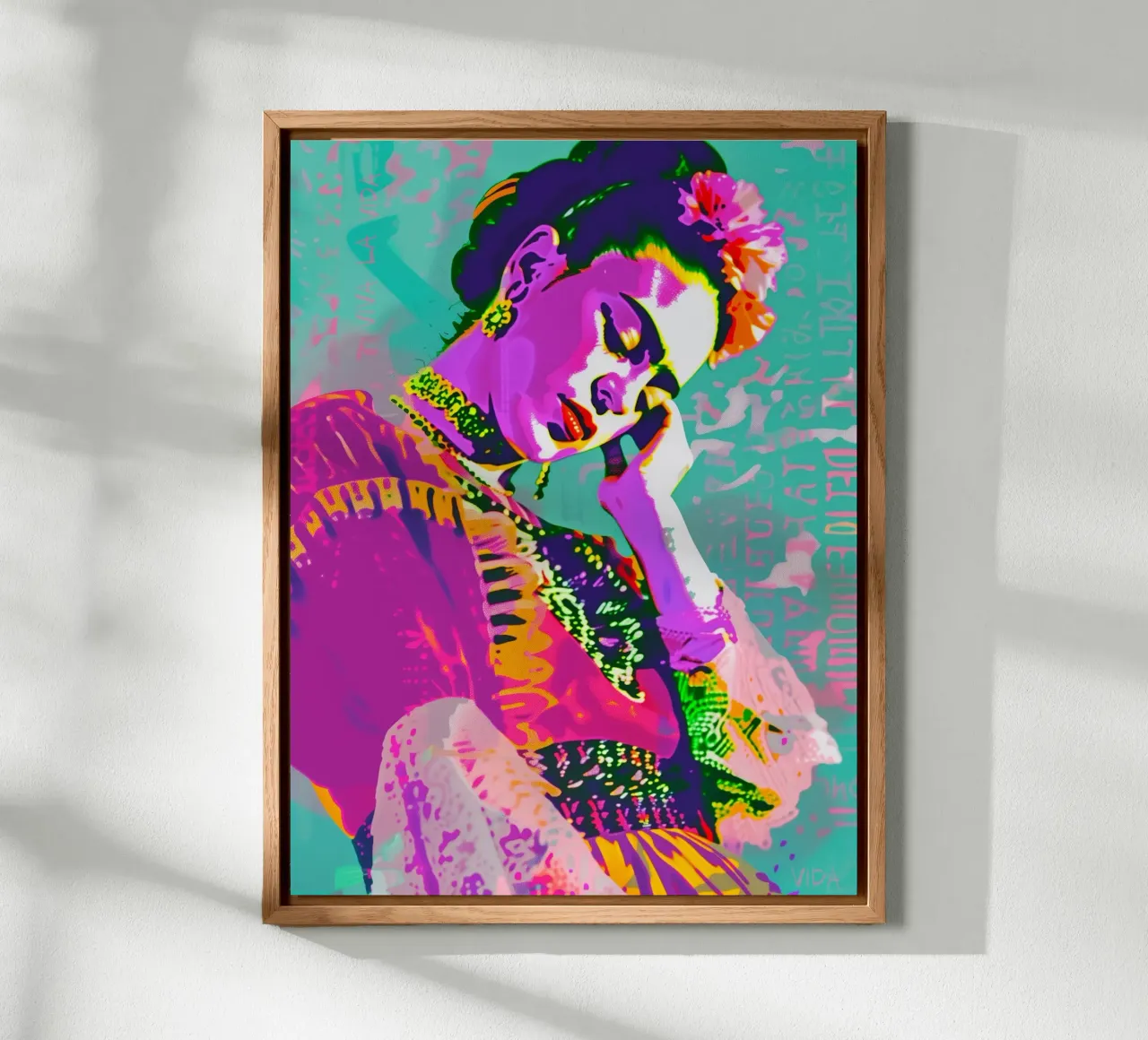 Bunte pop art Frida alluminio dibond da Carinaprint