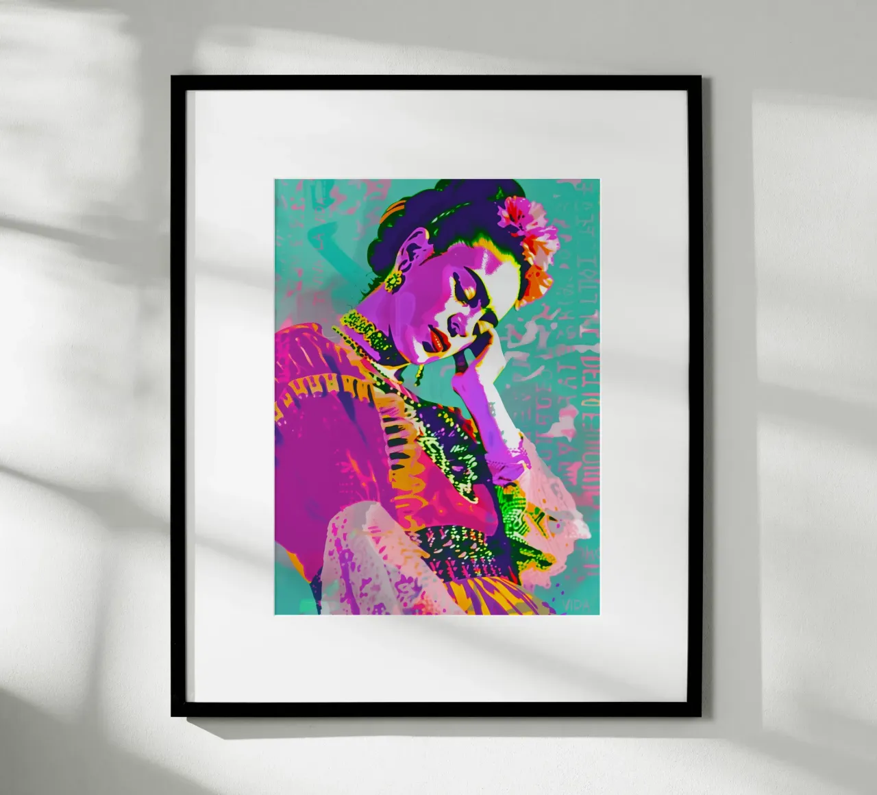 Bunte pop art Frida carta hahnemühle da Carinaprint