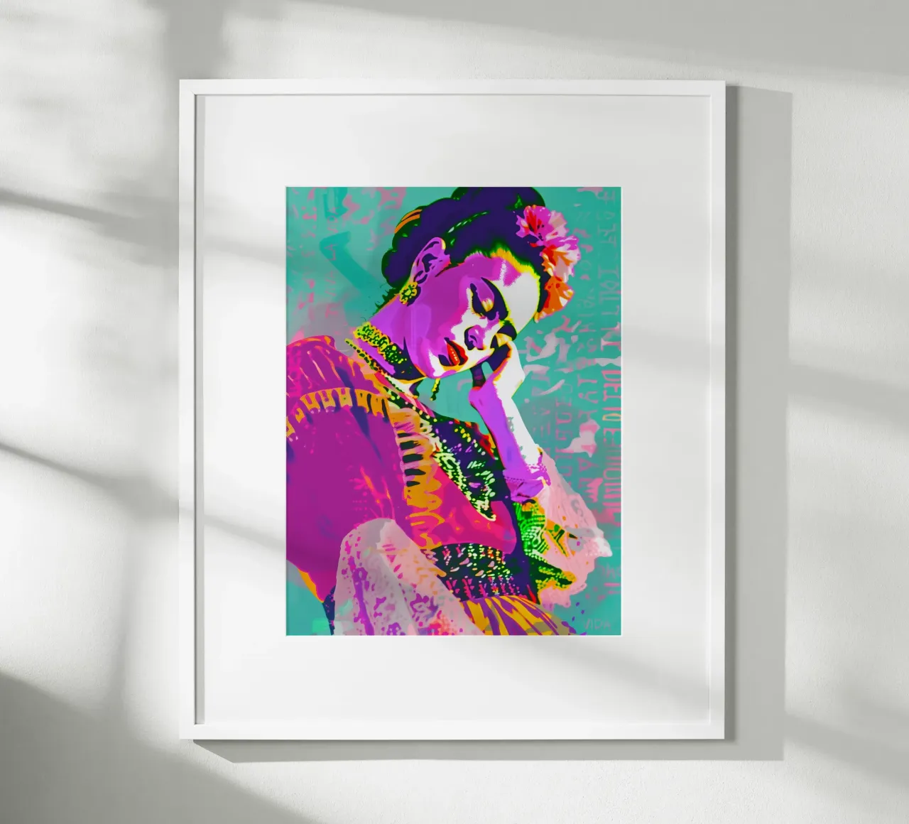 Bunte pop art Frida carta hahnemühle da Carinaprint