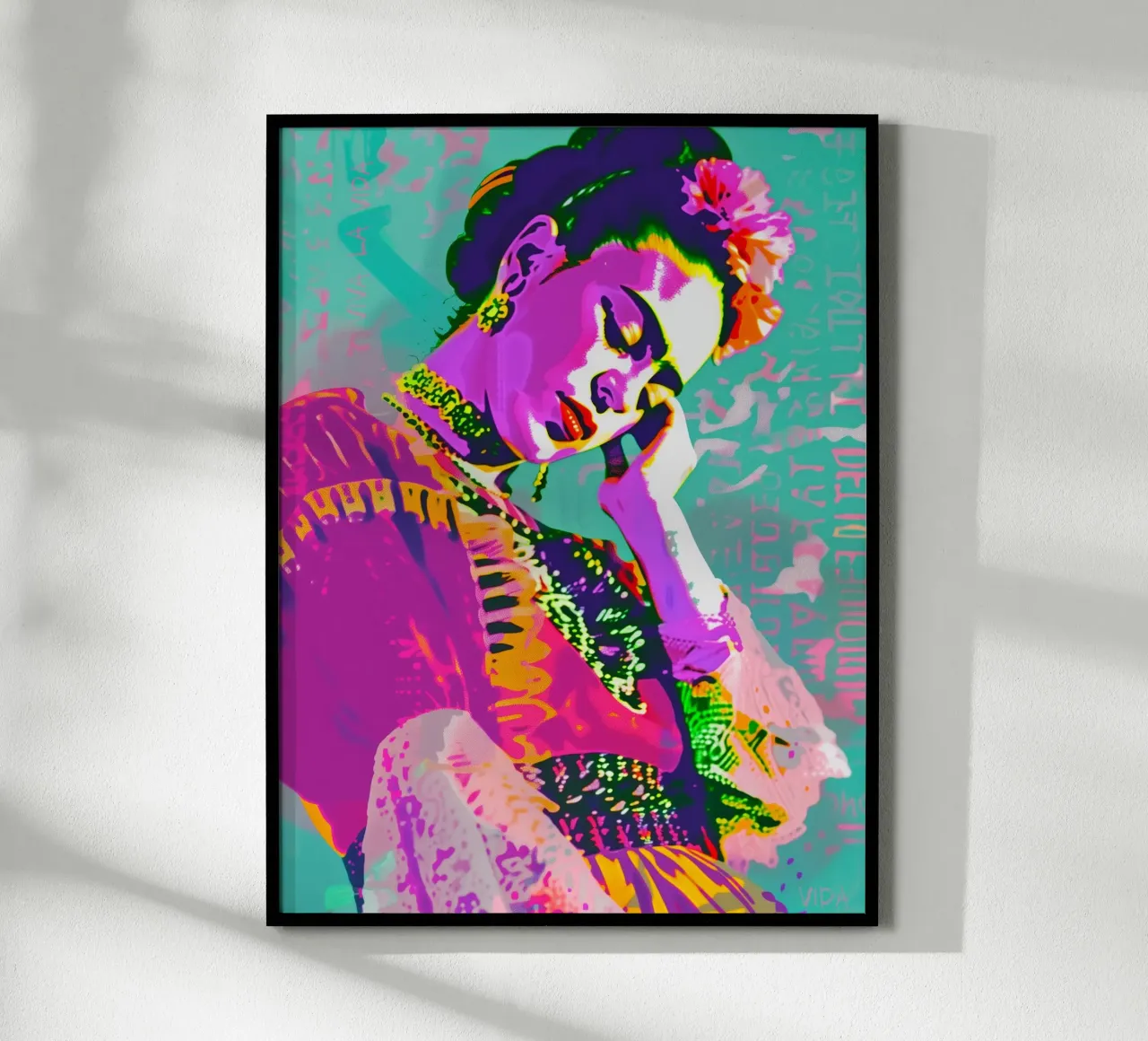 Bunte pop art Frida carta hahnemühle da Carinaprint