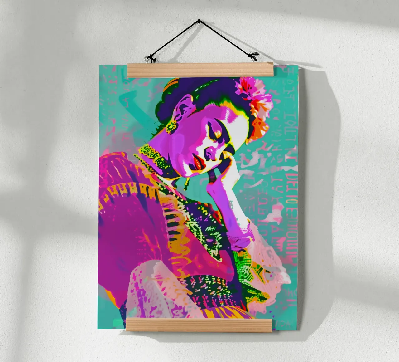 Bunte pop art Frida carta hahnemühle da Carinaprint