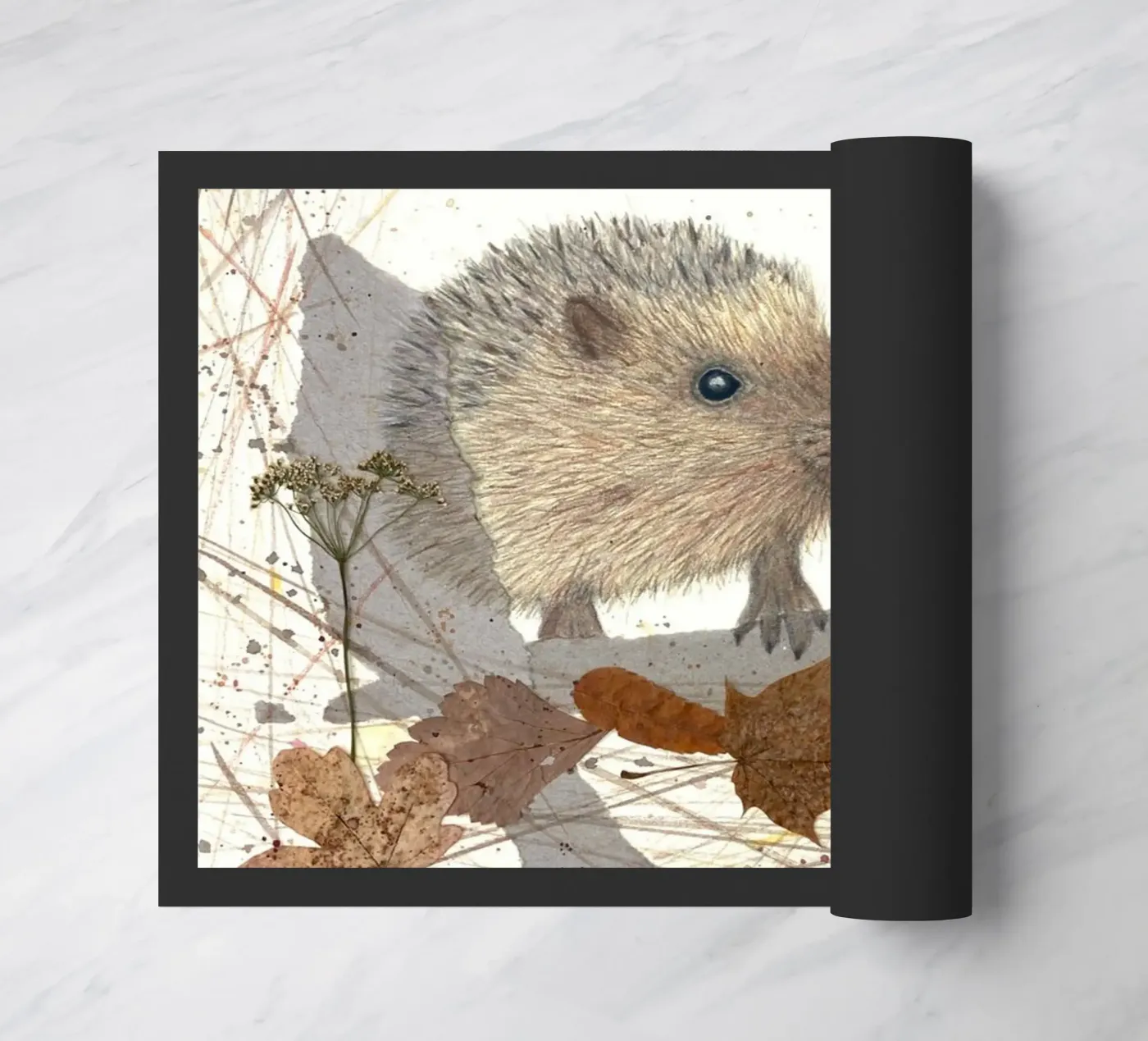 Hedgehog doormat by Mandy Becker Fine Arts