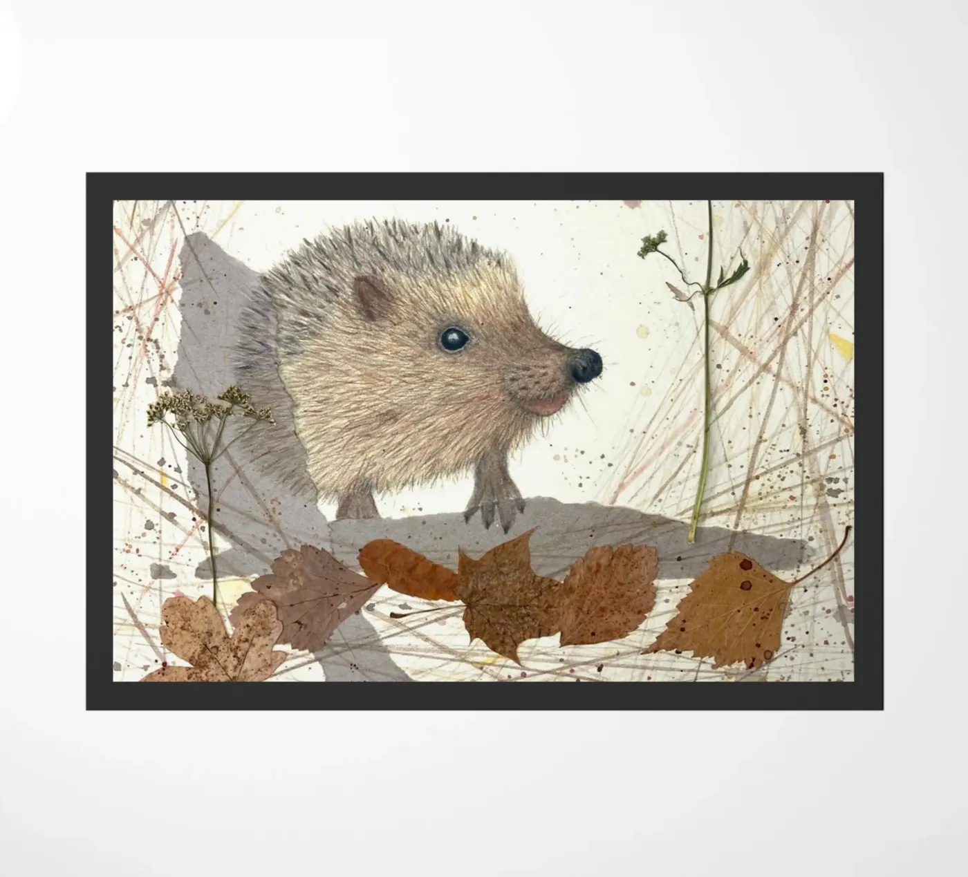 Hedgehog doormat by Mandy Becker Fine Arts