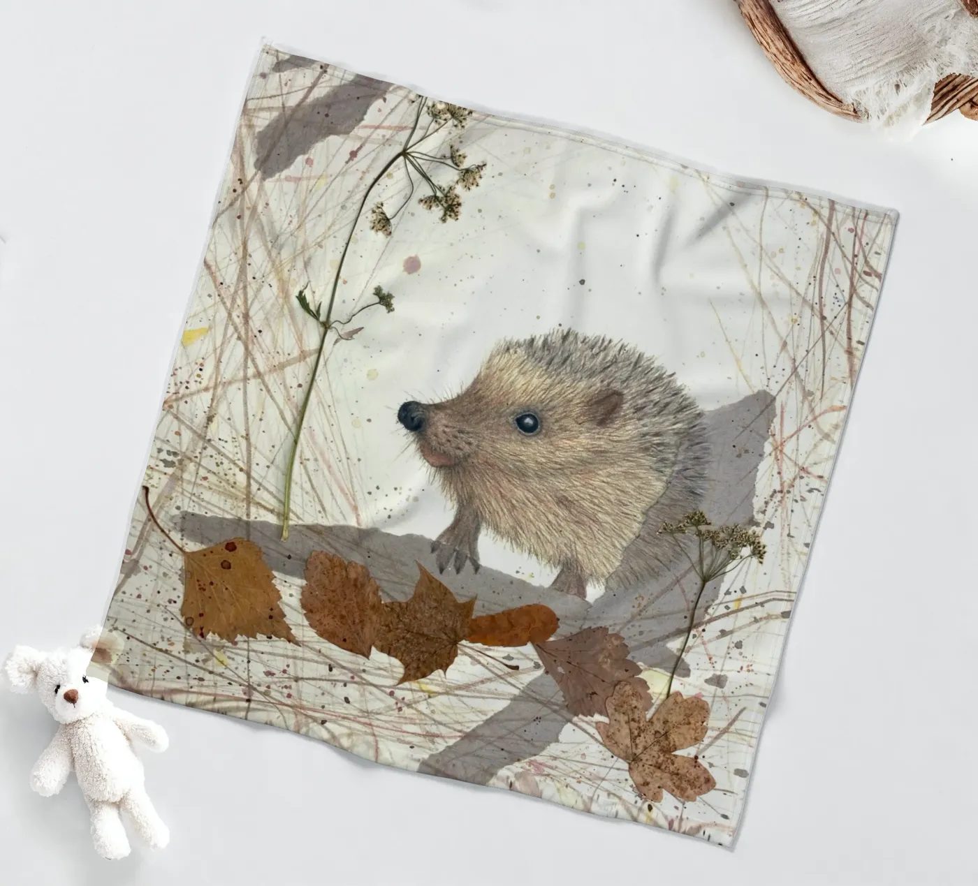 Igelchen Fleecedecke von Mandy Becker Fine Arts