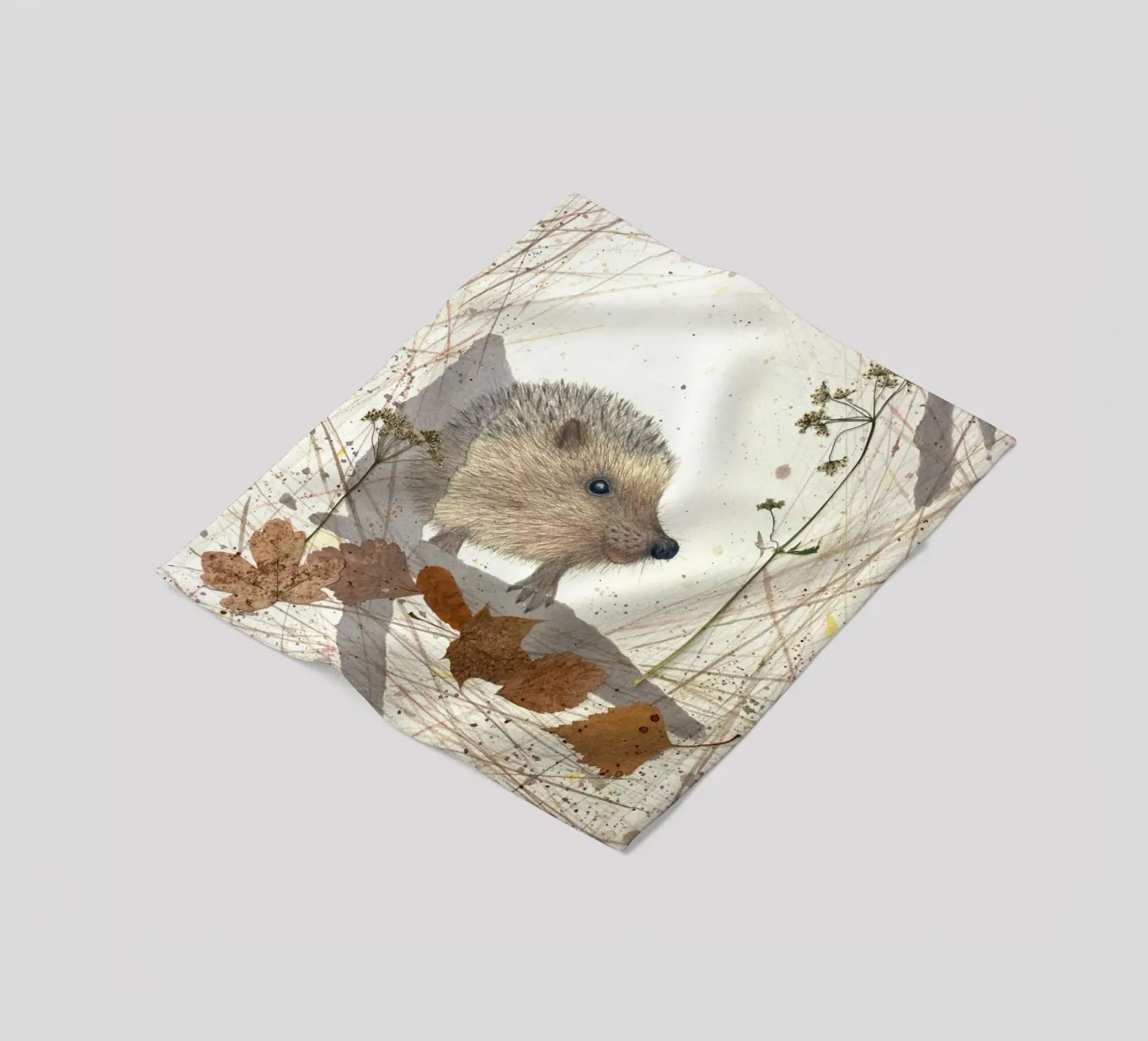 Igelchen Fleecedecke von Mandy Becker Fine Arts