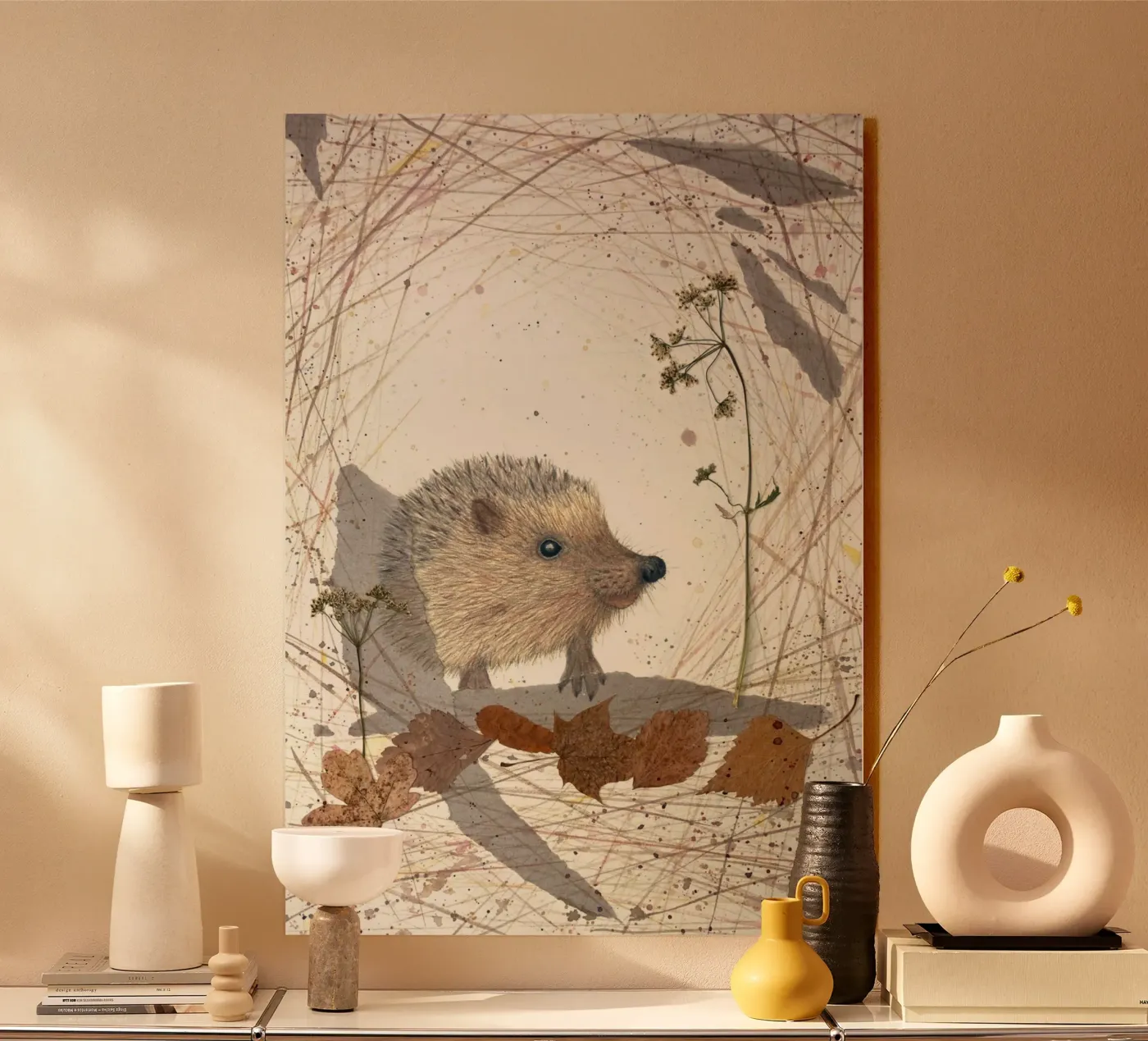 Hedgehog forex plate by Mandy Becker Fine Arts