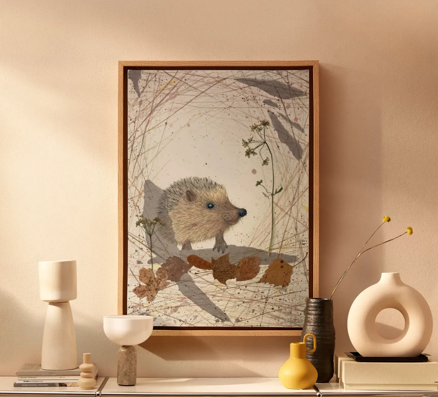Egel canvas van Mandy Becker Fine Arts