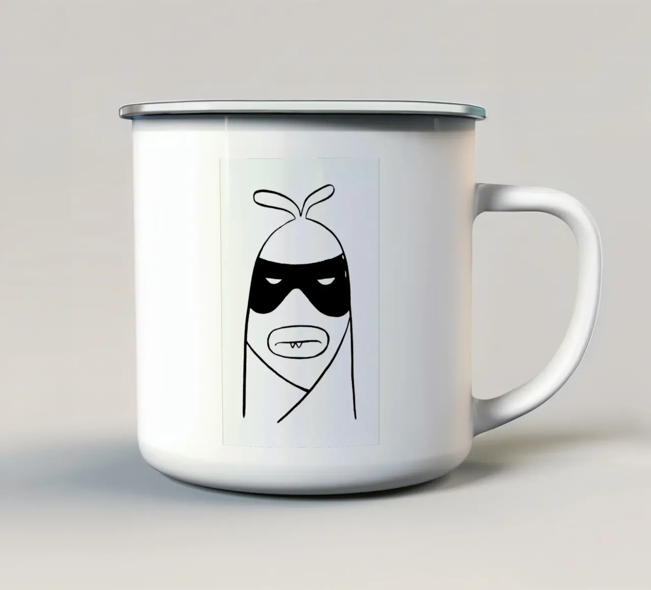 Bandit Emaille Tasse von Richard Hood