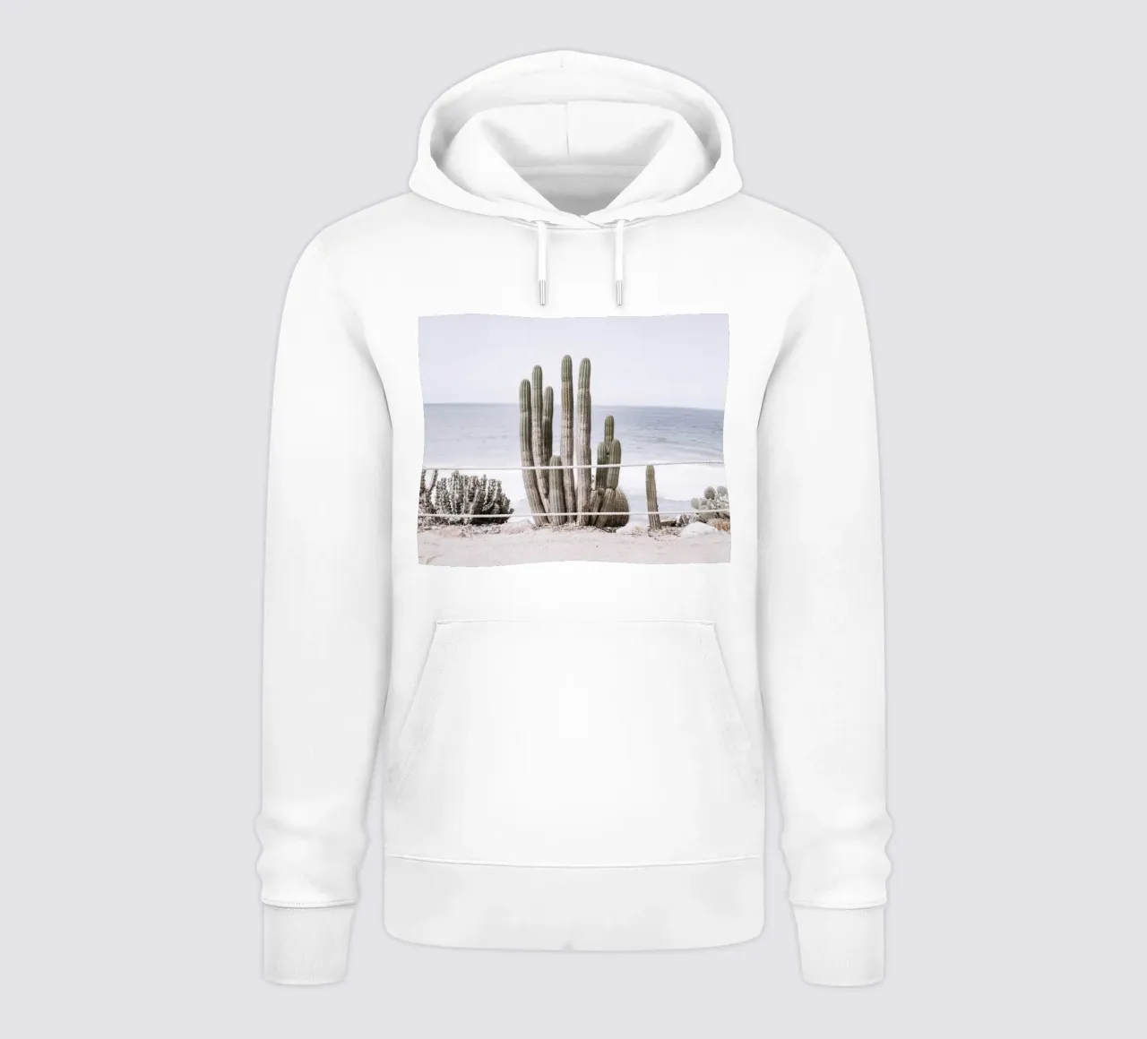 Cactus in riva al mare: il design costiero a contatto con la natura felpa con cappuccio da Whole©