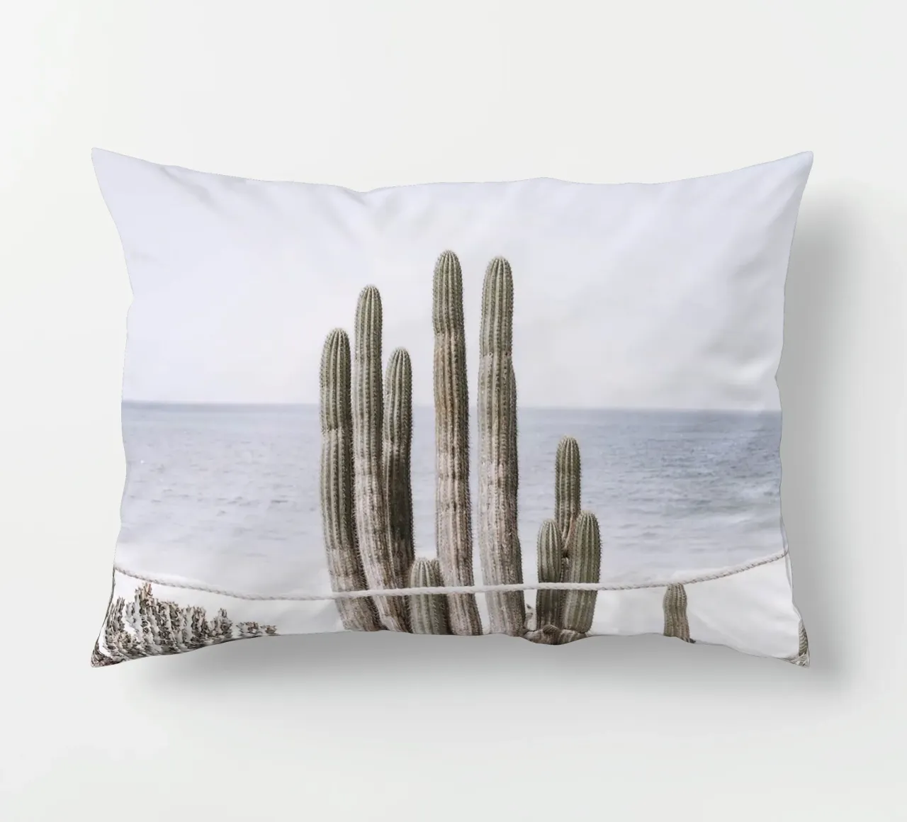 Cacti by the sea - coastal design in touch with nature decorative cushion by Whole©