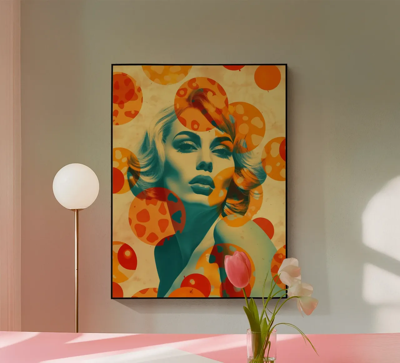 Bionda iconica con un look retrò plexiglass da Autofocus