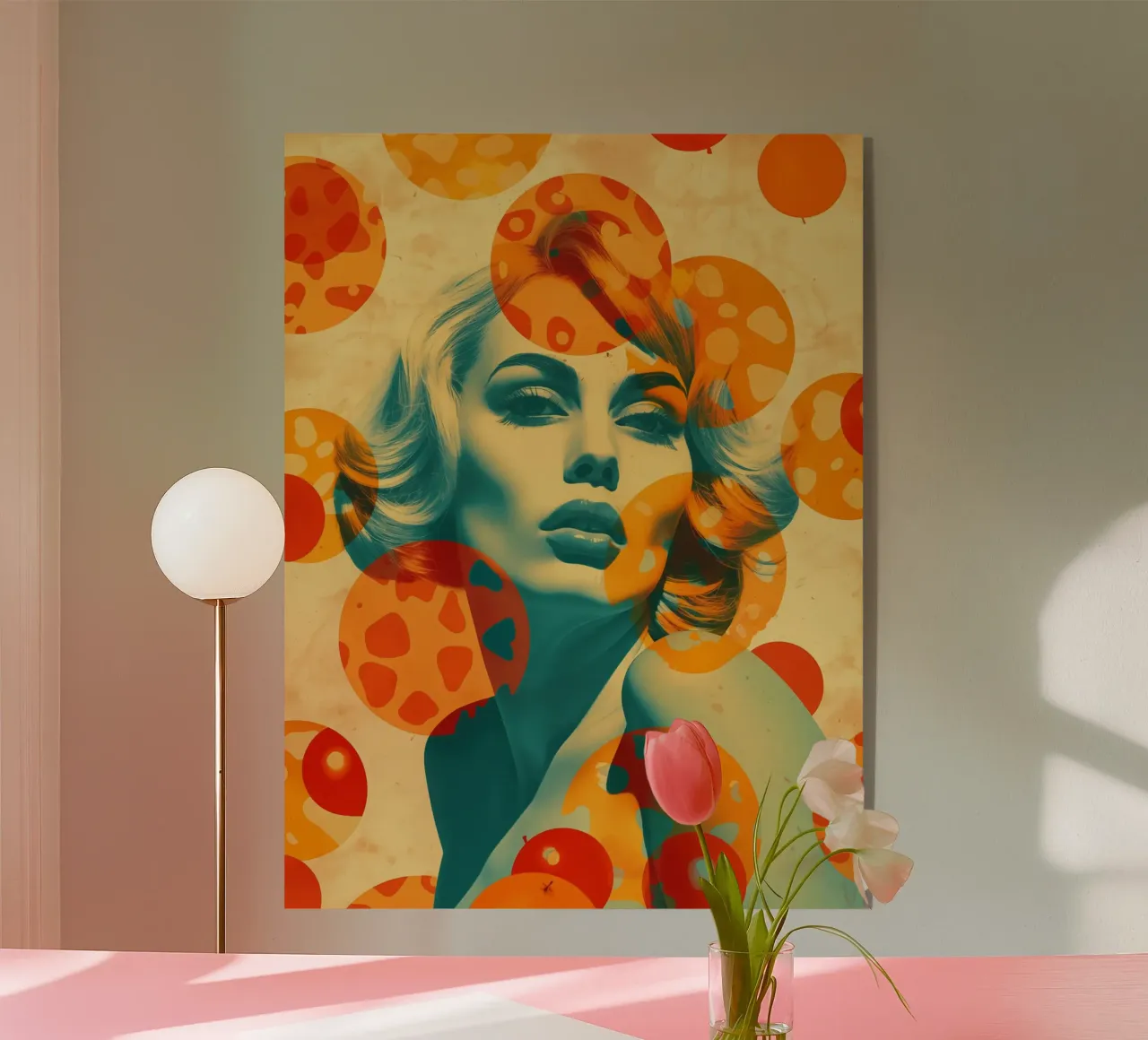 Bionda iconica con un look retrò plexiglass da Autofocus