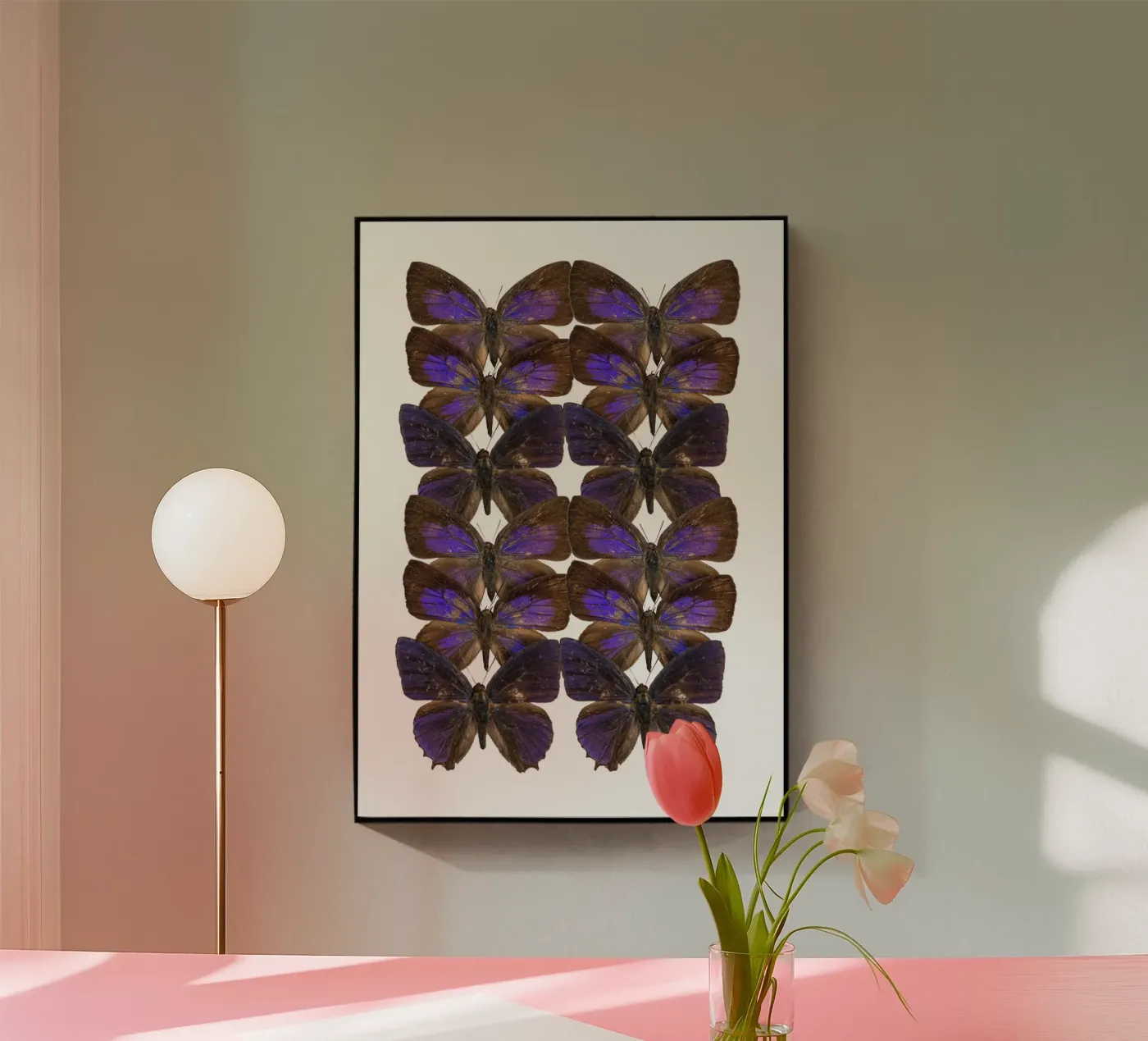 Farfalle viola/marrone plexiglass da Curious Collections by Marielle Leenders