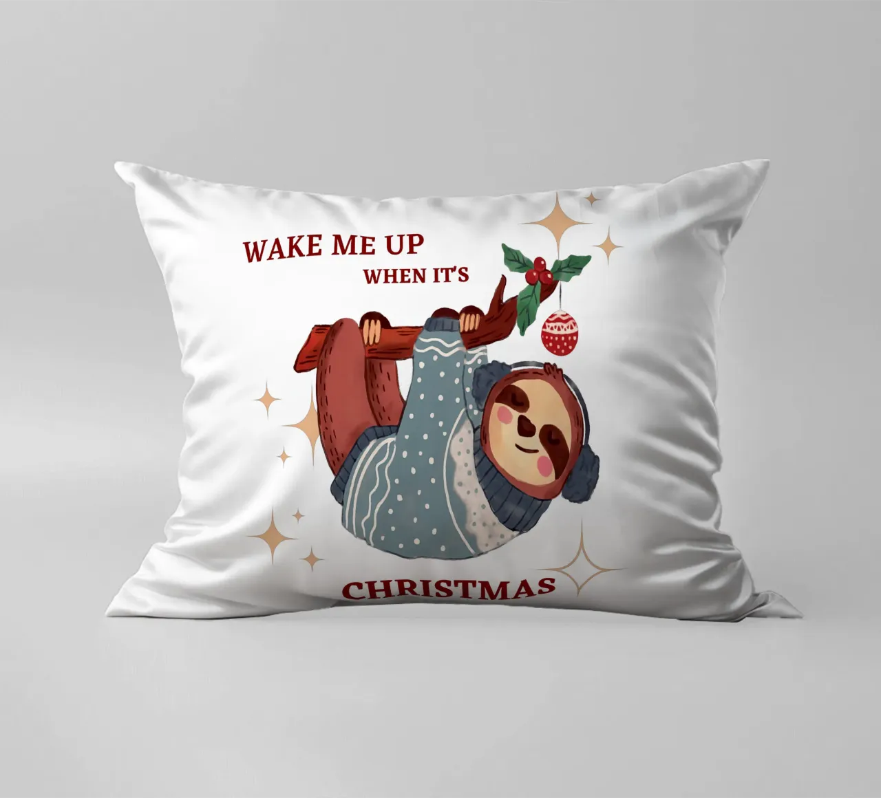 Svegliami quando è Natale cuscino da ArtDesign by KBK