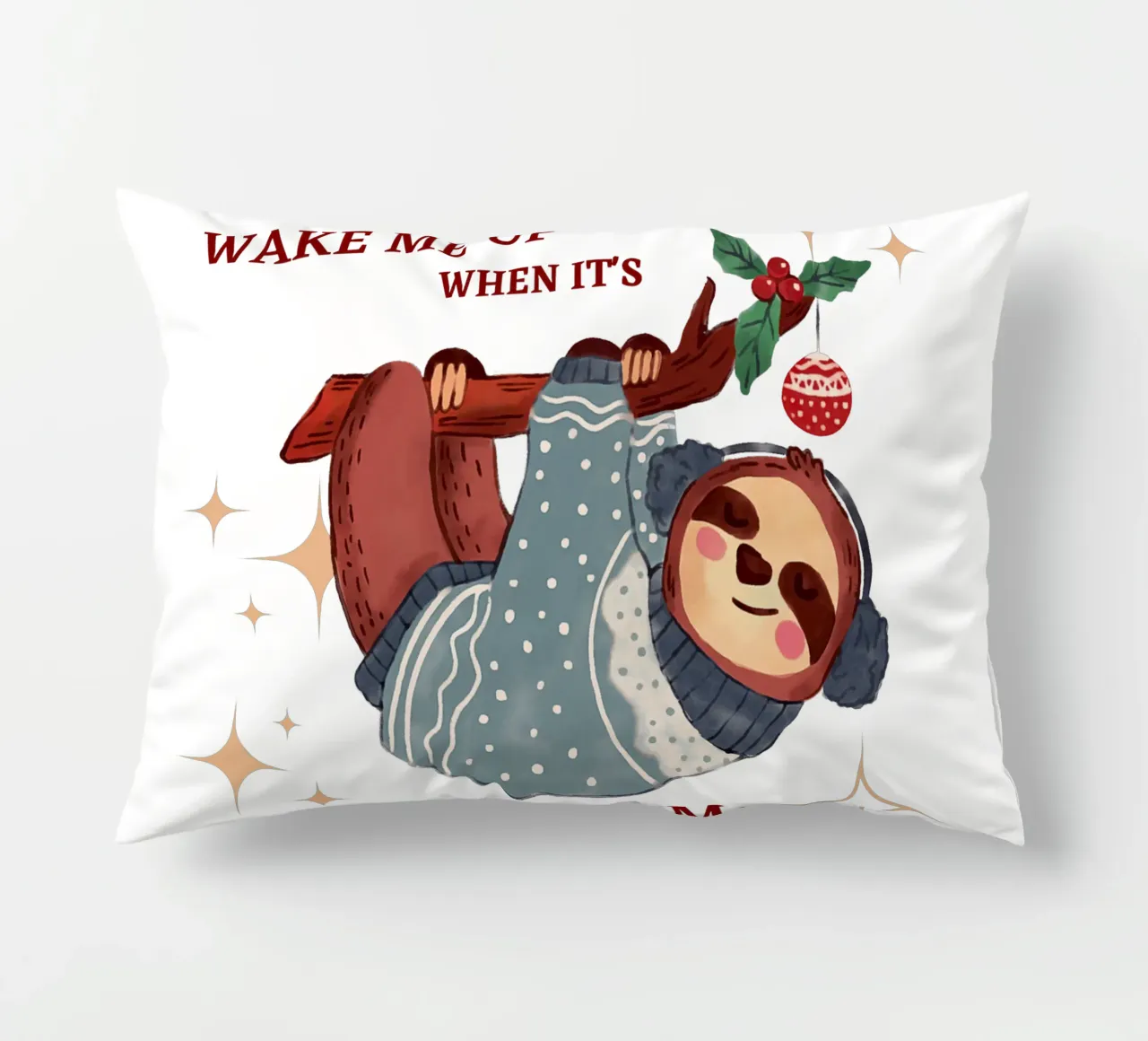 Svegliami quando è Natale cuscino da ArtDesign by KBK