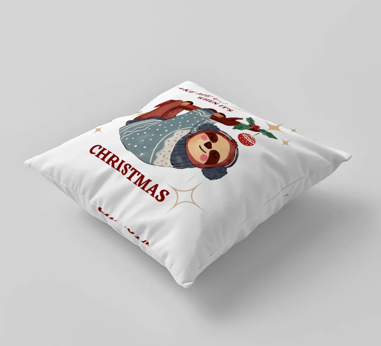 Svegliami quando è Natale cuscino da ArtDesign by KBK