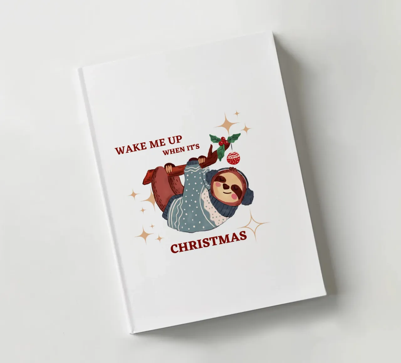 Wake Me Up When It's Christmas notebook by ArtDesign by KBK