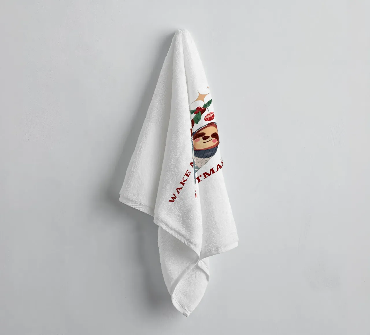 Svegliami quando è Natale asciugamano da bagno da ArtDesign by KBK