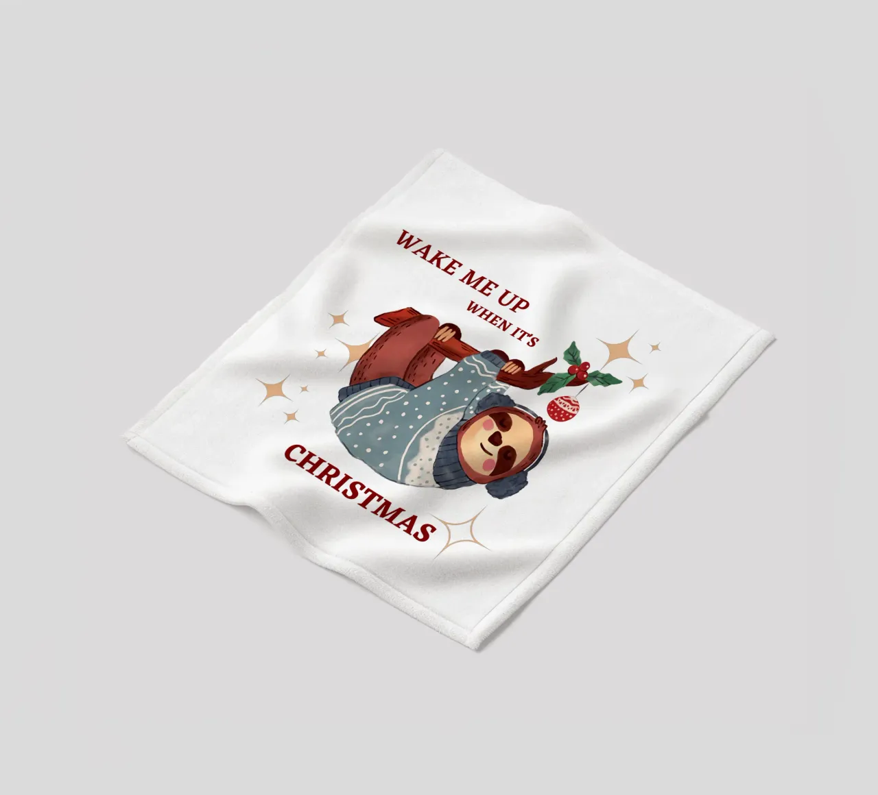 Svegliami quando è Natale coperta in pile da ArtDesign by KBK