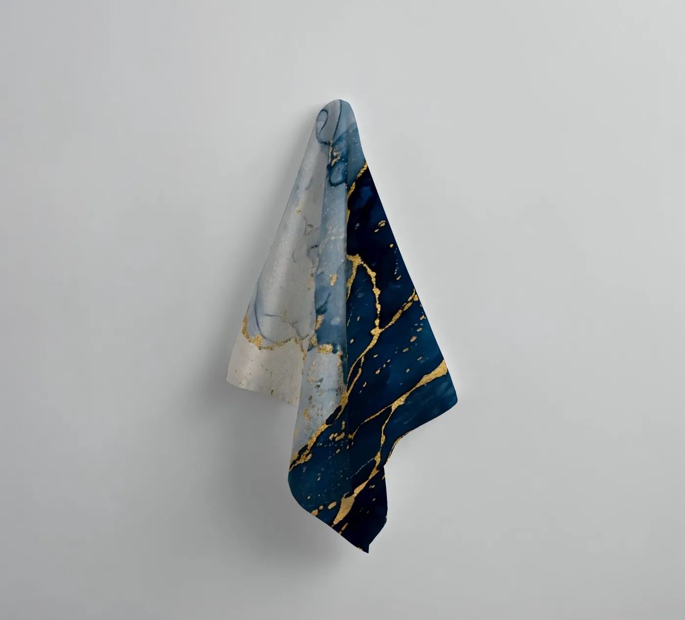 Navy current towel by WijdevenPrints