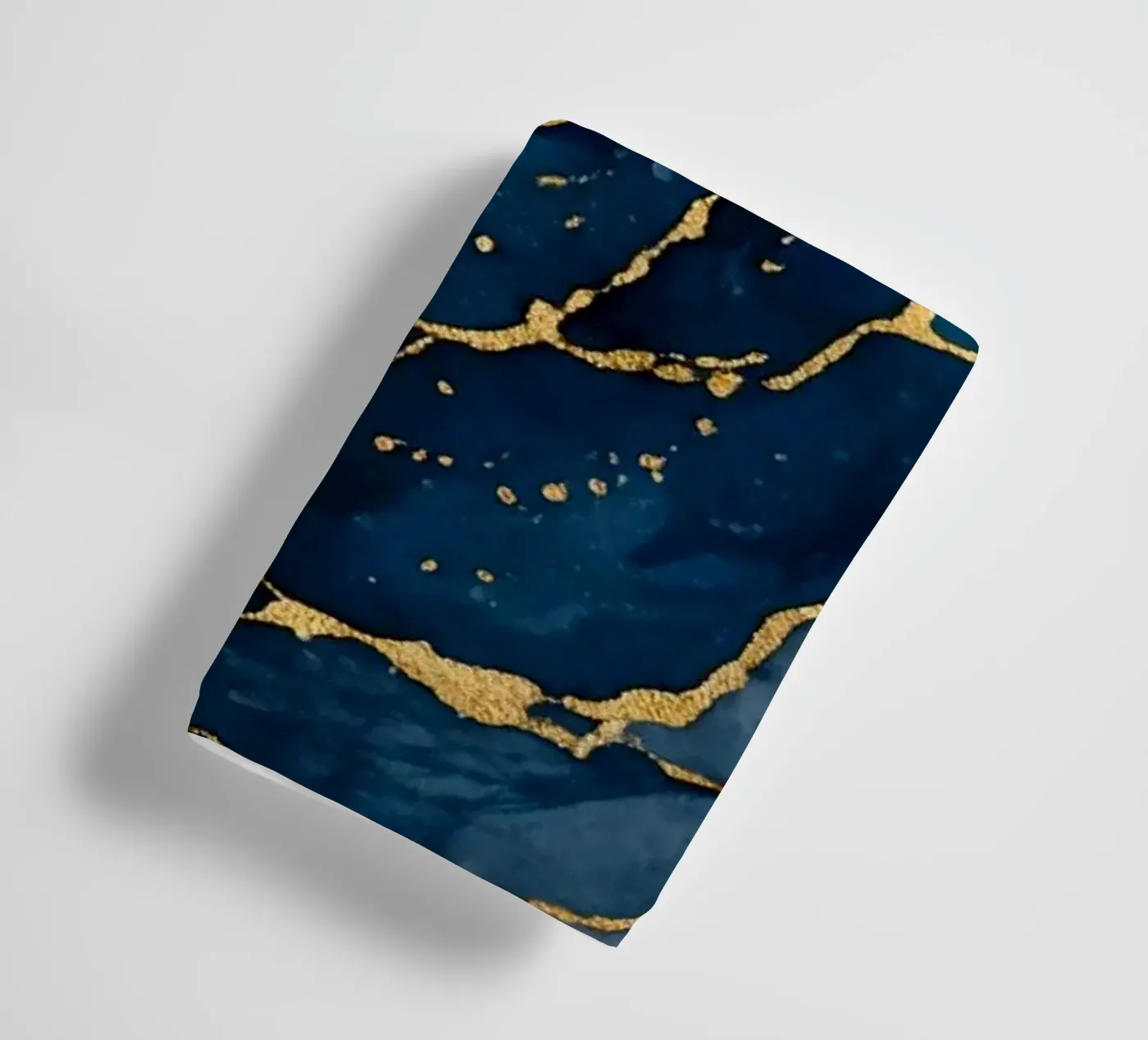 Navy current towel by WijdevenPrints
