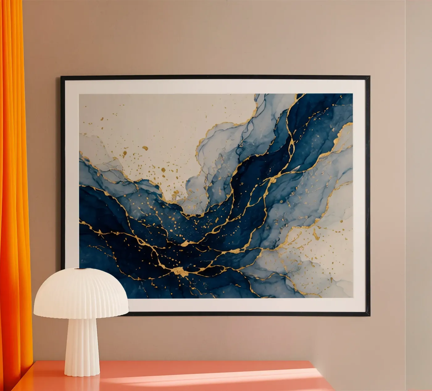 Navy current poster by WijdevenPrints