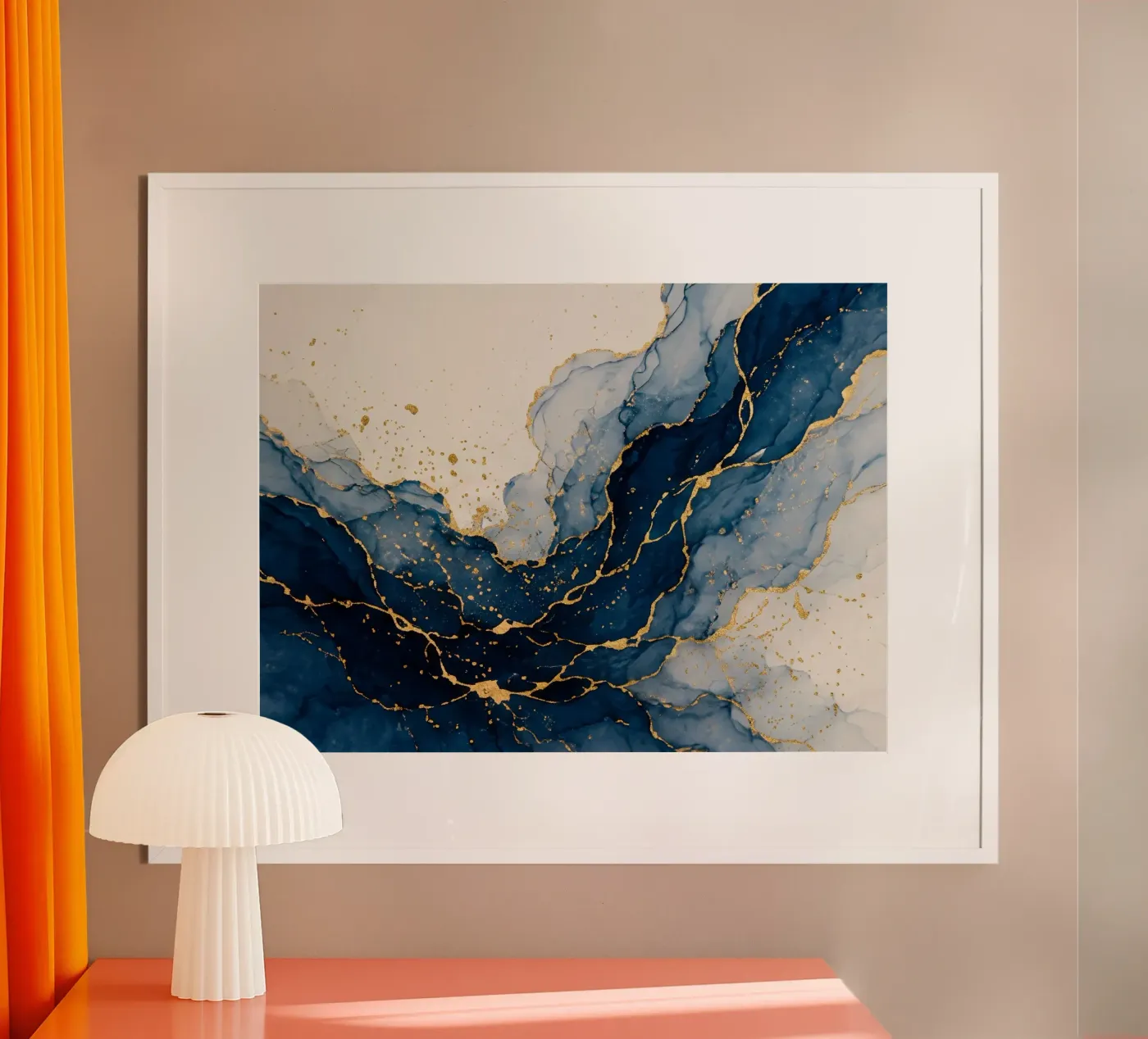 Navy current poster by WijdevenPrints