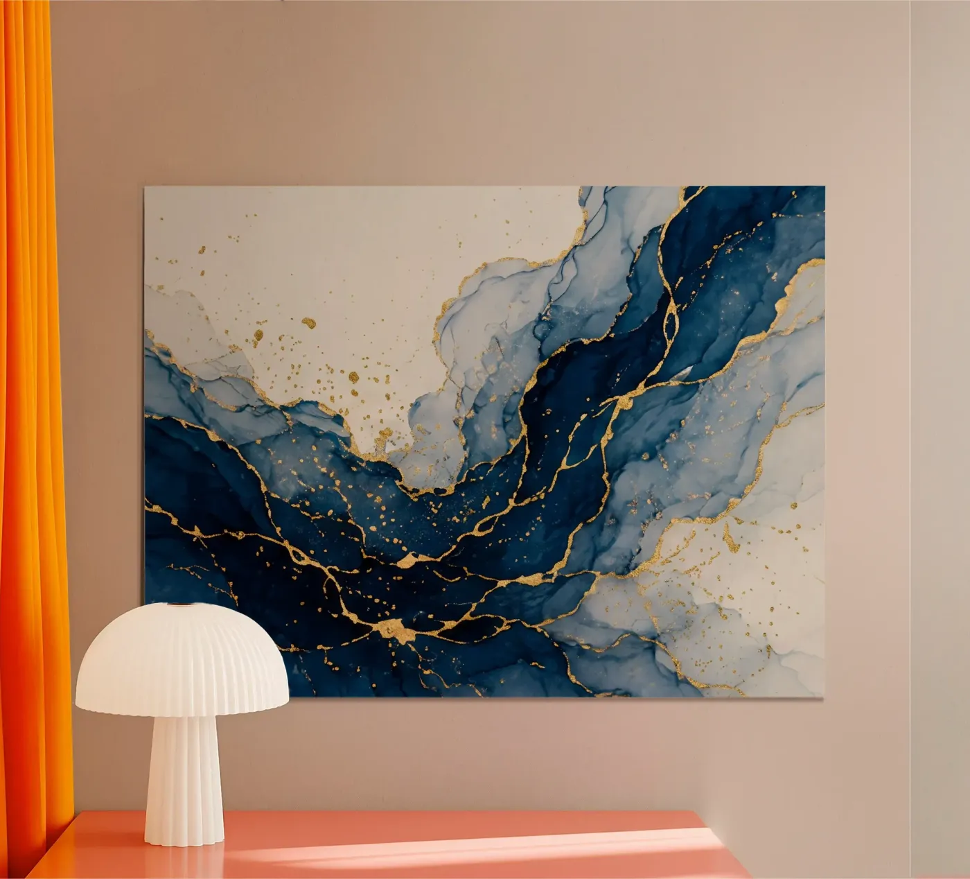 Navy current poster by WijdevenPrints