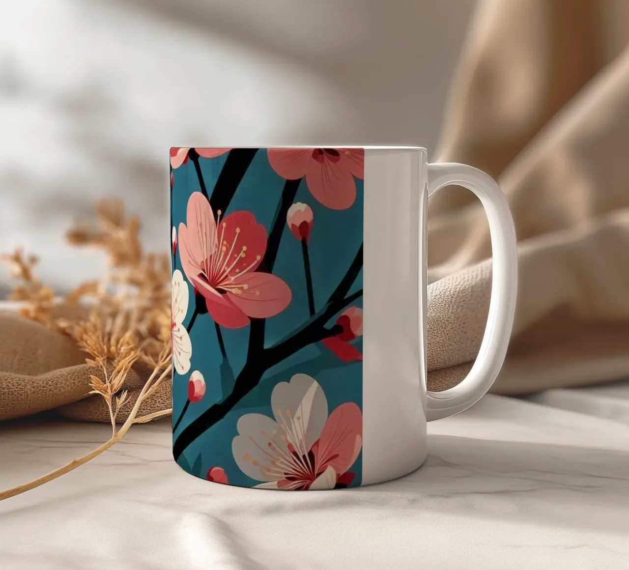 Fiori di ciliegio tazza in ceramica da Digital Naive